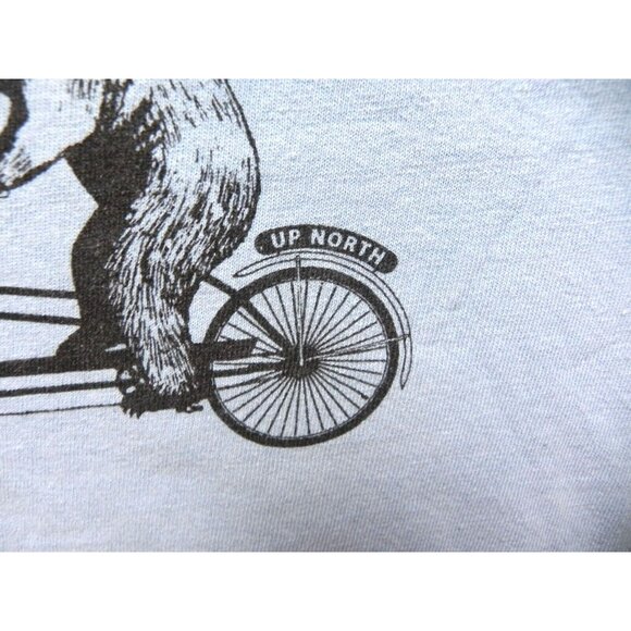 Momentum Outfitters Shirt Adult Large Moose‎ Bear Tandem On Bike Riding Mens - Picture 3 of 8